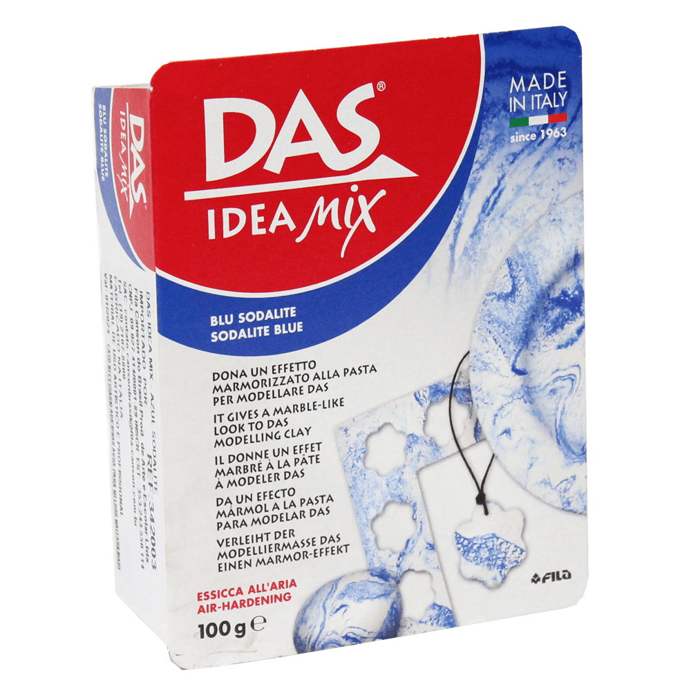 Massa de Modelar Efeito Marmorizado Idea Mix DAS 100g Sodalite Blue